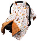 Baby Car Seat Canopy Cover - Baby Animals Bear Deer Rabbit Fox Hedgehog With    