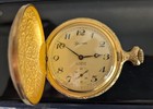 Kaltron Gold Plated Engraved 17 Jewel Incabloc Pocket Watch Swiss Made