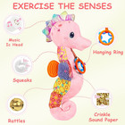 Baby Girl Toys 0-6 Months musical Stuffed Animal Plush Toy With Rattle soft Newb