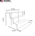 Bycy Display Stand 4 Tier Black Riser 2 Pack Displays Perfume Black