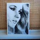 Original Charcoal Drawing Girl Portrait  Black And White Charcoal Sketch Art