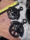 1-antique Small Cast Iron Well Pulley Industrial Rustic Farm  Hard To Find