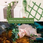 12 Pack Fake Vines For Room Decor Artificial Ivy Garland With Clip Green Flowers