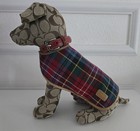 Coach Khaki Signature Collectible Dog With Plaid Jacket