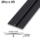Gaahing Aluminum T Molding Floor Transition 3pcs X 35 4 X 1 6in  Matte Black