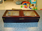 Quality Importers Humidor Glass Top Cigar Box With Free Humidifier