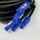 Powercon Blue Gray Lot Of 5 Male To Female Extension Jumper 12 Awg Cable Adapter