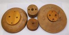 Antique Wood Hat Block Mold Form Midwest H b  d  Co Millinery Block Form 6 Pcs