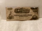 Confederate States America 100 Dollars Note Currency  1862