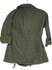 Matty M Womens Size M Canvas Military Jacket Olive Sateen Army Green  1017 
