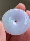 100  Natural Grade A Icy Purple Green Jade Jadeite Pendant Donuts 0603
