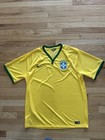 Nike Brazil 2014 World Cup Home Soccer Jersey Mens Xl Yellow Cbf Dri-fit 