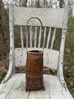 Vintage Japanese Tall Ikebana Bamboo Basket With Tall Handle