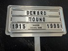 Vintage Aluminum Cemetery Grave Marker Funeral Home Memorial Sign 1915-1999