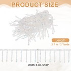 Crystal Beaded Fringe Trim Ribbon  3 Yards 2 4  Colorful White