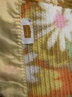 60s Vintage Mcm Flower Power Twin Sears Blanket Satin Trim  60   x82    Euc Retro