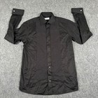 Eton Shirt Size 15 5 39 Contemporary Black Pique Tuxedo French Cuffs Men s