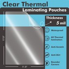 Koala Laminating Pouches 11 5x17 5 5mil Hot Seal Clear For Menu 11x17 8 5x14 50p
