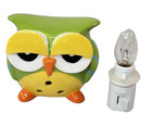 Ceramic Nightlight Owl Night Light Wall Lamp Kids Room Decor