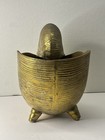 Vintage Mid-century Modern Footed Heavy Brass Nautilus Shell Planter 8 5 X 11