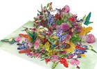 3d Pop Up Greeting Card Hummingbird Flower Floral  Birthday Get Well Thank You