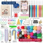 Crochet Kit With Crochet Hooks Yarn Set - Premium Bundle Includes 40 Colors Croc