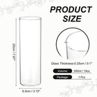 Clear Cylinder Vases  8 Inch Tall Glass Flower Vase For Table Decor 19oz