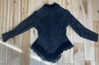 Antique Mid-late 1800   s Victorian Beaded Fringe Bodice Button Down Jacket As Is
