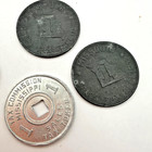 Lot Of 6 Vintage State Sales Tax Tokens Mississippi Utah Exonumia