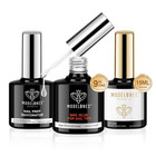 Nail Glue Gel With Top Coat And Prep Dehydrator 3 Pcs 15ml 9 In One Gel Glue    