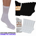 3 6 12 Pairs Diabetic Crew Socks Mens Circulatory Health Non Binding 9-11 10-13