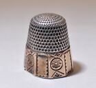 Antique 10kt Gold And Sterling Thimble Rare Estate Find