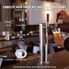 Kegerator Beer Tower Kit Double Taps Beer Conversion Kit   Self-closing Spring