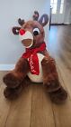 Plush Rudolph The Red Nosed Reindeer Large With Light Up Nose 28  Tested
