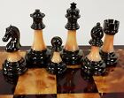 Staunton Chrome   Black Chrome Chess Men Set Weighted Pro Plastic - No Board