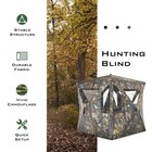 3 Person Portable Hunting Blind Pop-up Ground Tent W  Gun Ports   Carrying Bag