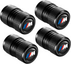 Tire Valve Stem Caps 4pcs Compatible Bmw M Series Universal Car Air Covers Black