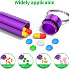Box Keychain Medicine Pill Box Aluminum Container Holder Waterproof Case 10 Pcs