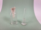 Vintage Clear Glass Apothecary pharmacy Bottle W  Glass Stopper Dabber