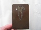 Vintage Silver Crest Sterling Decorated Bronze Metal Book End  4-1 2   Art Decor