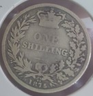 1875 Queen Victoria  925 Silver Shilling  Die  46