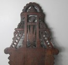 Antique Hand Carved Wall Plaque Unusual Shape Great Repurposing Project Rare