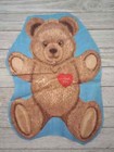 Large Teddy Bear Fun Fabric Heart Crafts Piece 13 5 X 9 Inch New