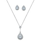 Bob Mackie  Necklace   Earrings Set  Silver W  Austrian Crystals - Elegant   New