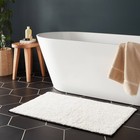 24 x36  Oversized Border Bath Rug Black white - Threshold