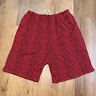 Vtg 80s Cotton Shorts Retro Red Castaway Surf Jams Festival Nos New Mens Large