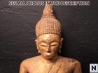 Noblespirit No Reserve  pa  Fabulous 9  Carved Wood Sitting Buddha Statue