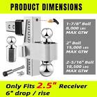 Yatm Trailer Hitch Fits 2 5 Inch Receiver  8 Inch Adjustable Drop Hitch 18500lbs