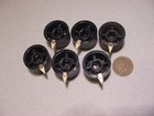 Heathkit 6-pcs Bird Beak Pointer Style Black Amphenol Control Knob Lot