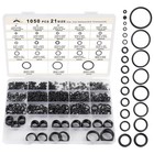 21 Size Rubber O Ring Set 1050 Pcs Black Small O Rings Assortment Kits assort   